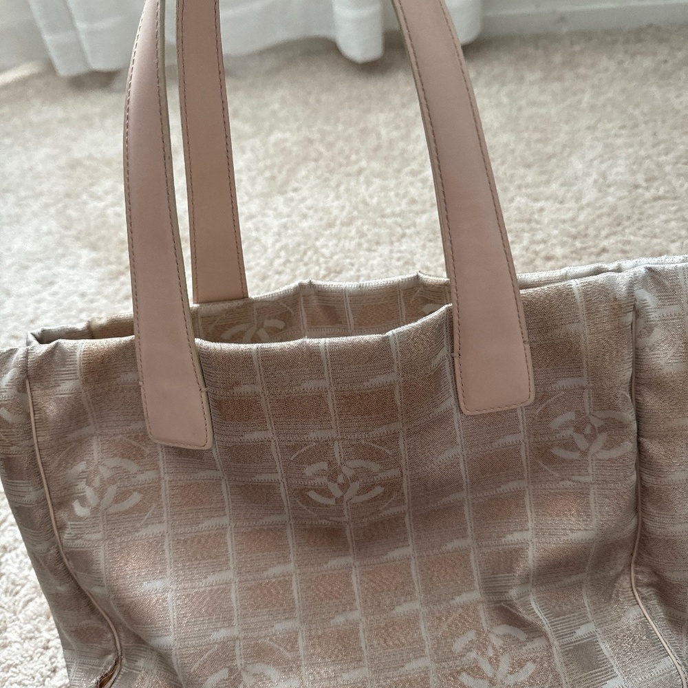 Authentic CHANEL METALIC TOTE BAG